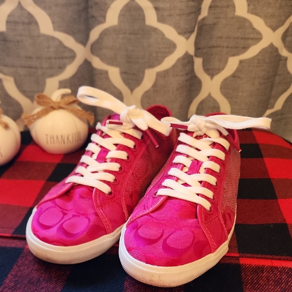 Coach Shoes - Coach Pink Sequins Sneakers
